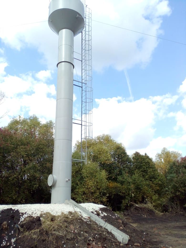 Завершены работы по замене водонапорной башни в рамках проекта "Народный бюджет-2019" в д. Барановка