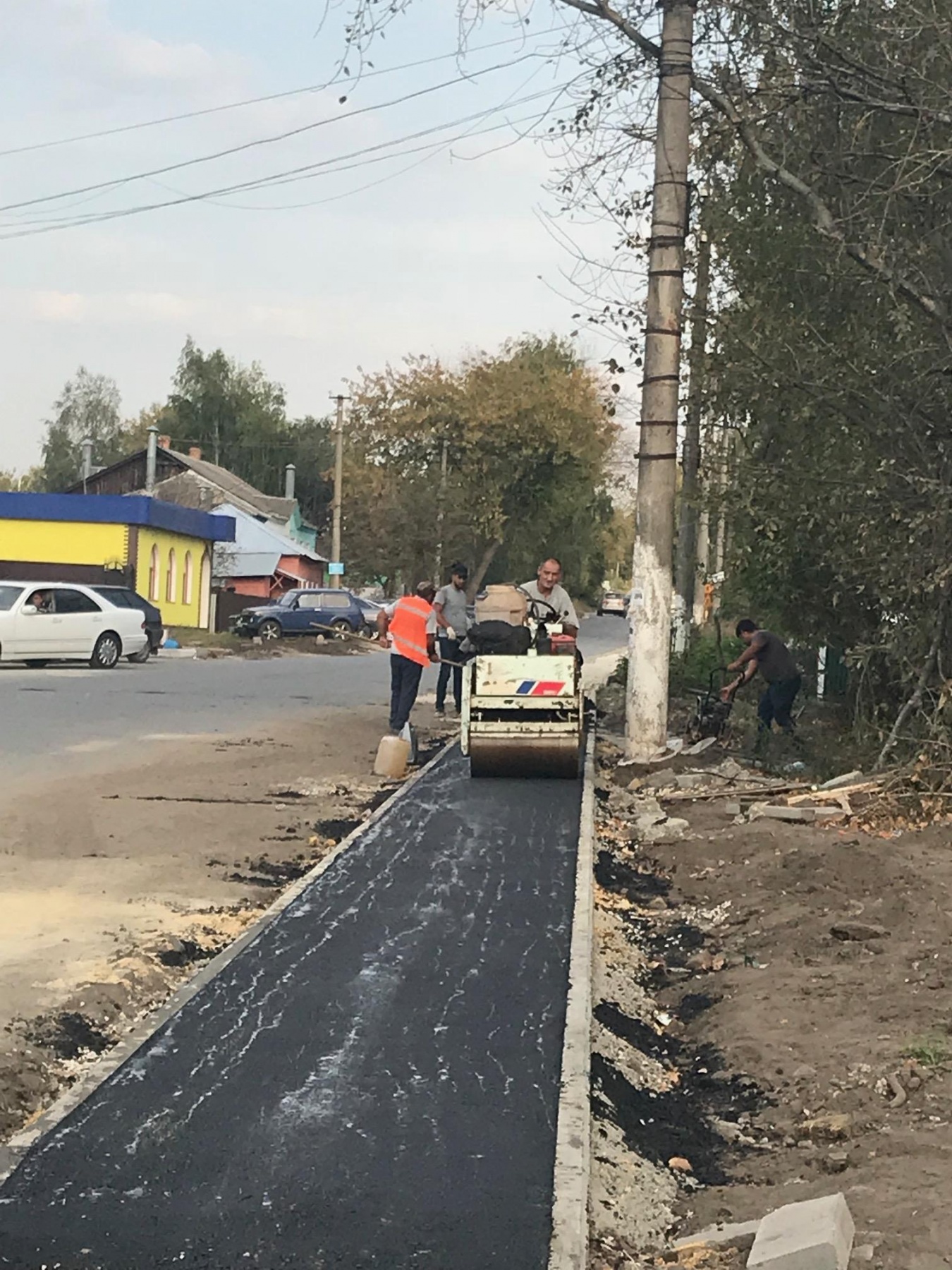 Асфальтирование пешеходной дорожки по ул. Тульская в п. Епифань